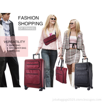 Luxury front opening trolly case luggage